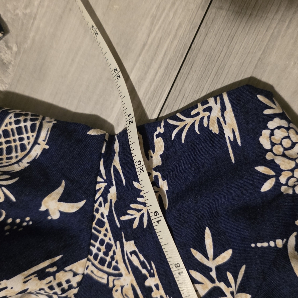 J. McLaughlin Sophia Dress Tongsai Palms Print 3/4 Sleeve Navy/White XL NWOT - Picture 7 of 9